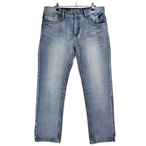 CJ Black Riviera Sun Low Rise Slim Straight Jeans Medium Wash 34/30 RN 70829